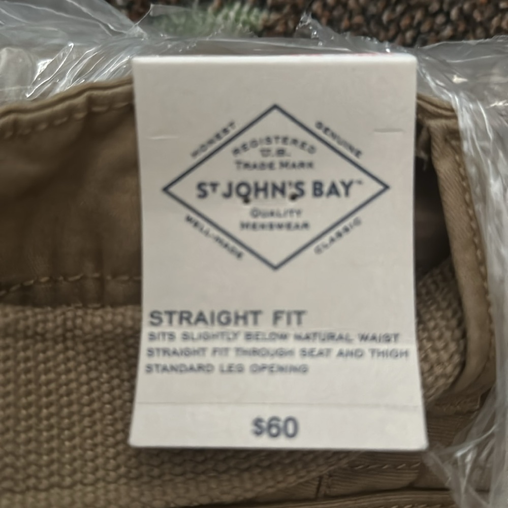 NWT St John’s Bay Straight Fit Cargo Pant (Color: Hutton Brown) - Picture 3 of 3